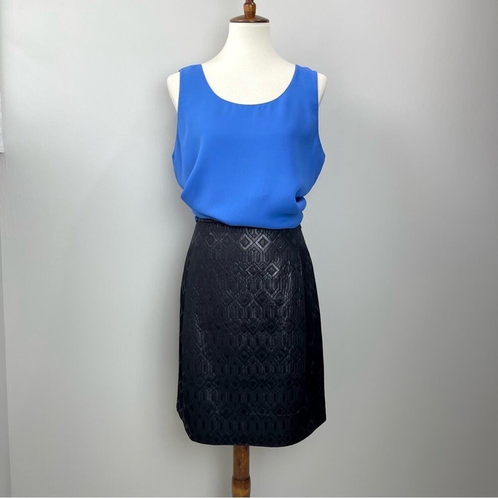 Tory Burch Black Jacquard Metallic Mini Skirt Women’s Size 10